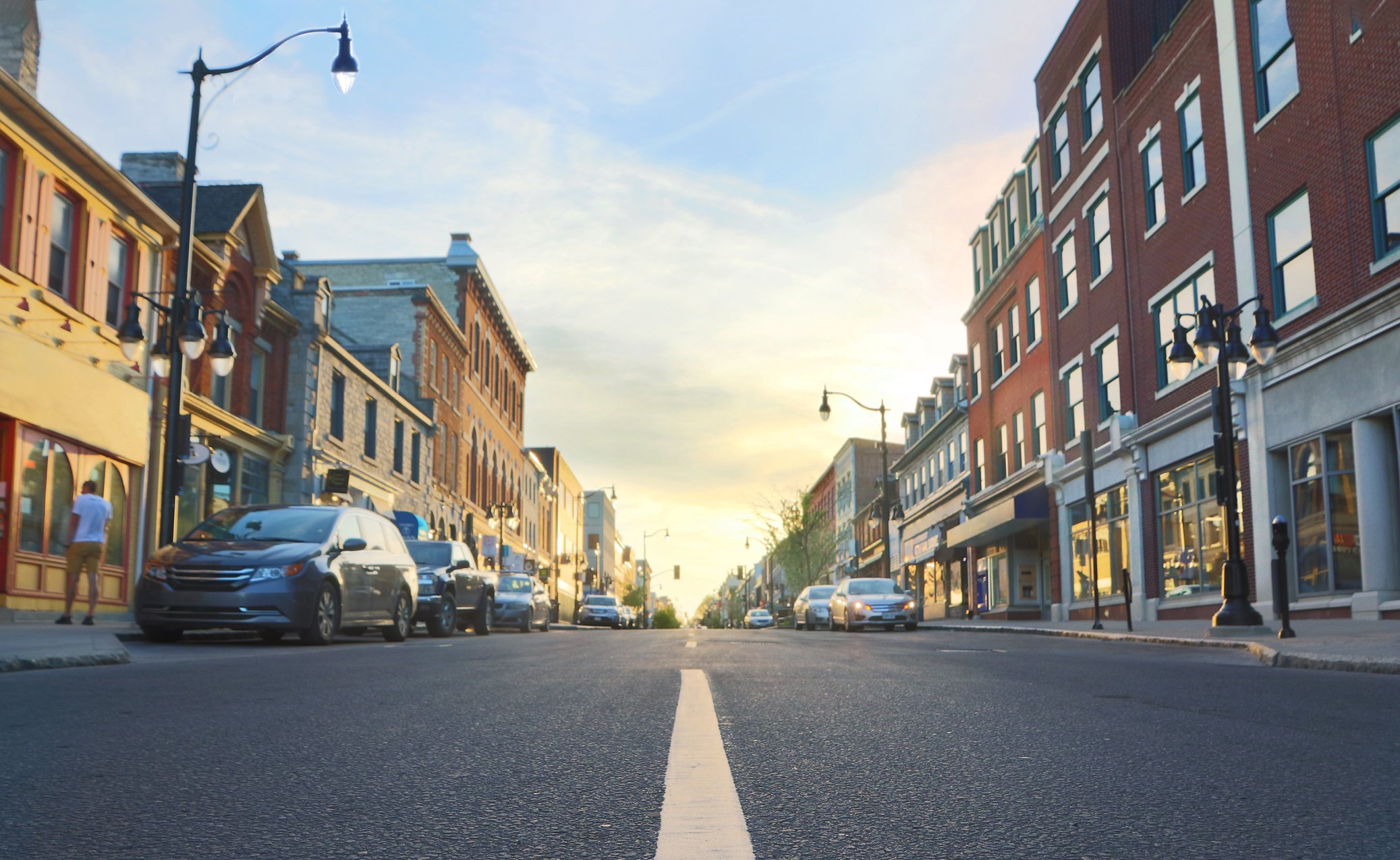 Downtown Kingston Ontario at Sunset